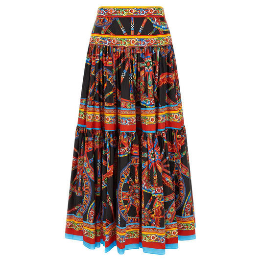 Dolce & Gabbana Multicolor Cotton Mini Skirt