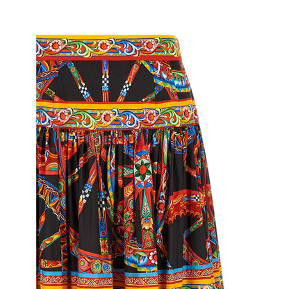 Dolce & Gabbana Multicolor Cotton Mini Skirt