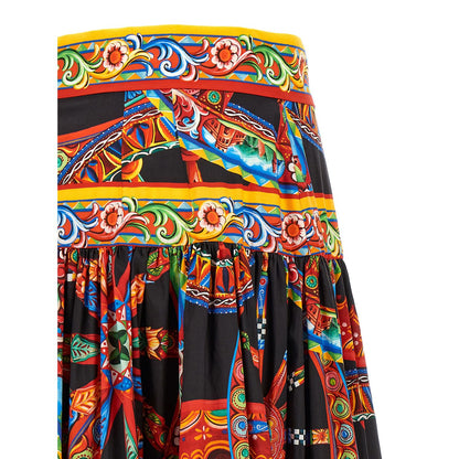 Dolce & Gabbana Multicolor Cotton Mini Skirt