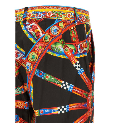 Dolce & Gabbana Multicolor Cotton Casual Pants