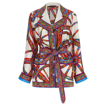 Dolce & Gabbana Multicolor Silk Blouse