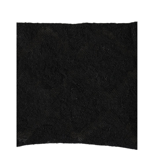 Dolce & Gabbana Black Floral Nylon Stretch Mid Calf Socks