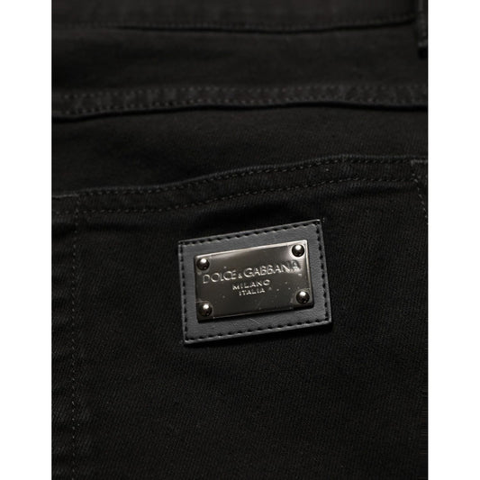 Dolce & Gabbana Black CottonStretch Regular Skinny Denim Jeans