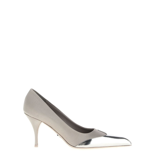 Prada Silver Viscose High Heel Pumps