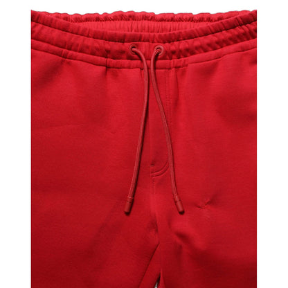 Dolce & Gabbana Red Cotton Drawstring Jogger Men Trouser Pants