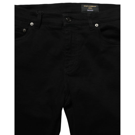 Dolce & Gabbana Black Cotton Stretch Skinny Denim Trouser Jeans