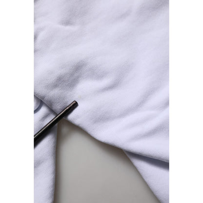 Dolce & Gabbana White Cotton Drawstring Jogger Trouser Pants