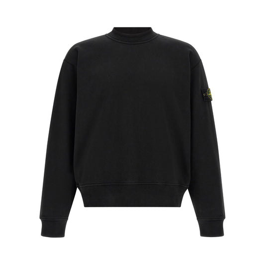 Stone Island Black Cotton Sweatshirt