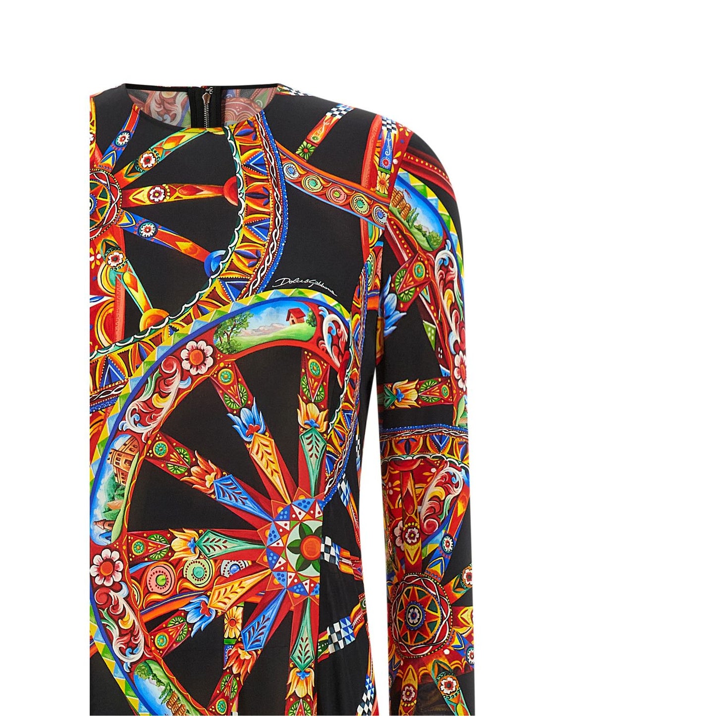 Dolce & Gabbana Multicolor Viscose Long Dress