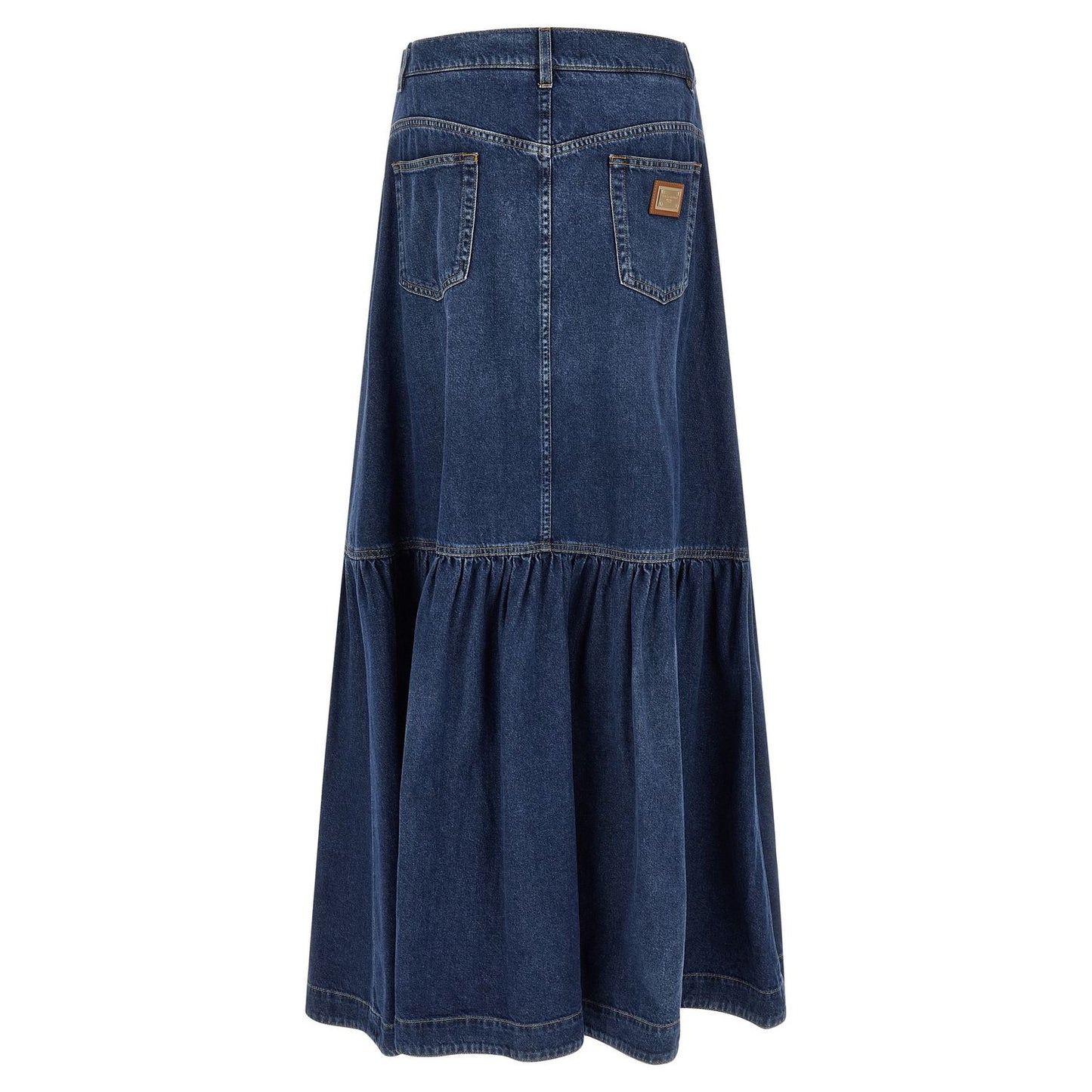 Dolce & Gabbana Blue Cotton Mini Skirt