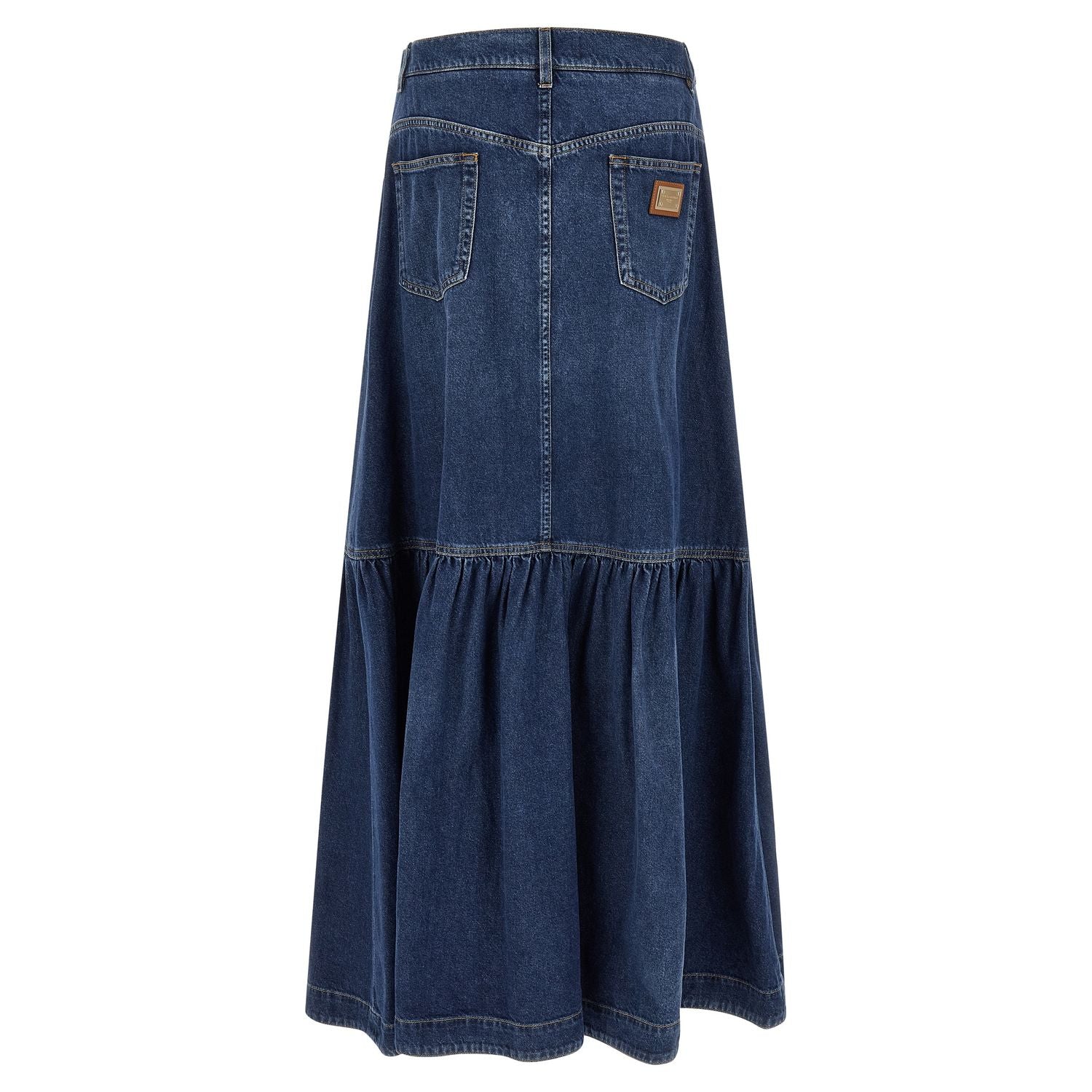 Dolce & Gabbana Blue Cotton Mini Skirt