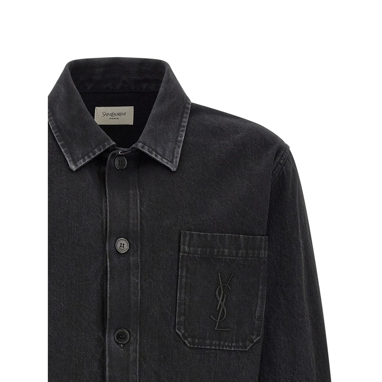 Saint Laurent Black Cotton Blouse