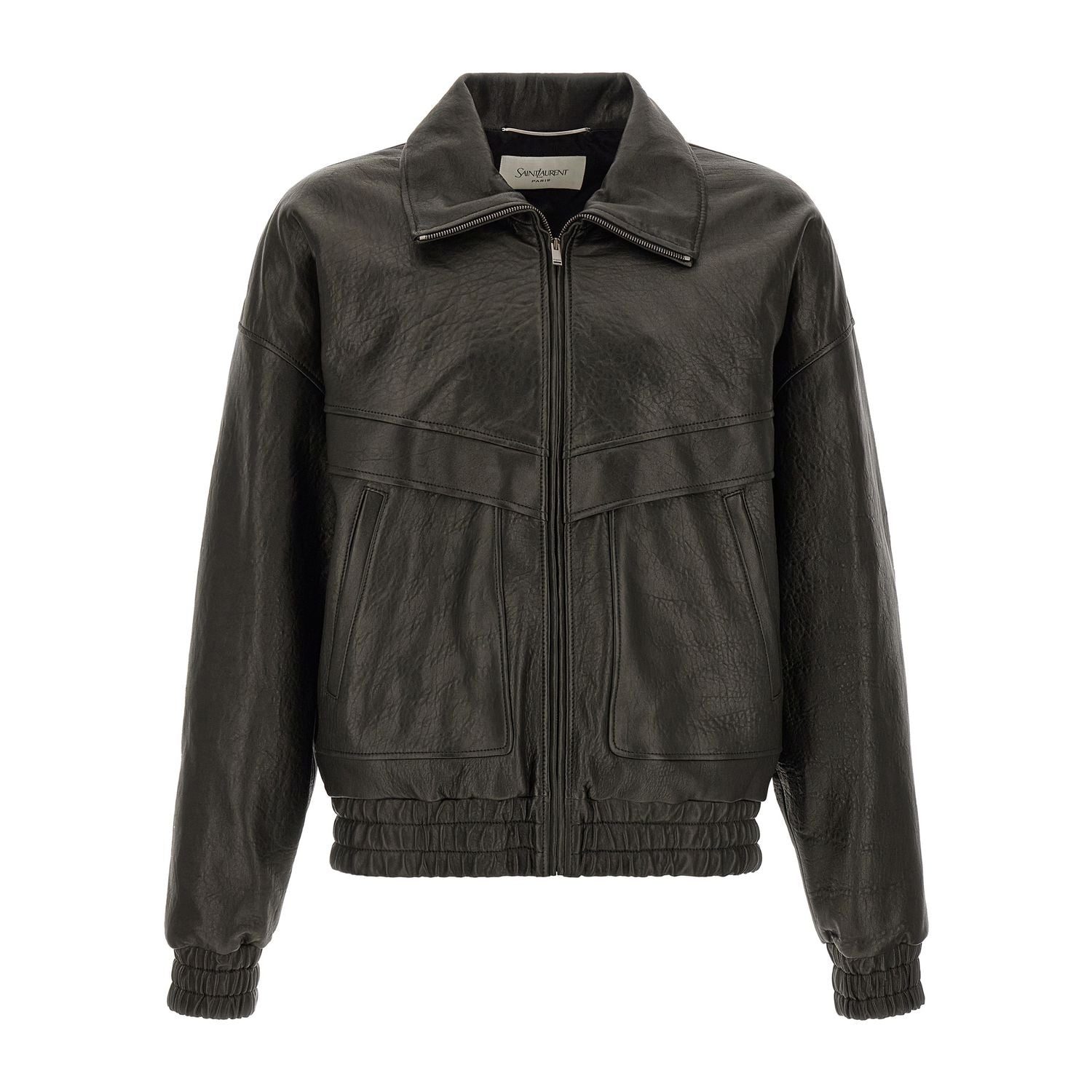 Saint Laurent Black Lamb Leather Leather Jacket