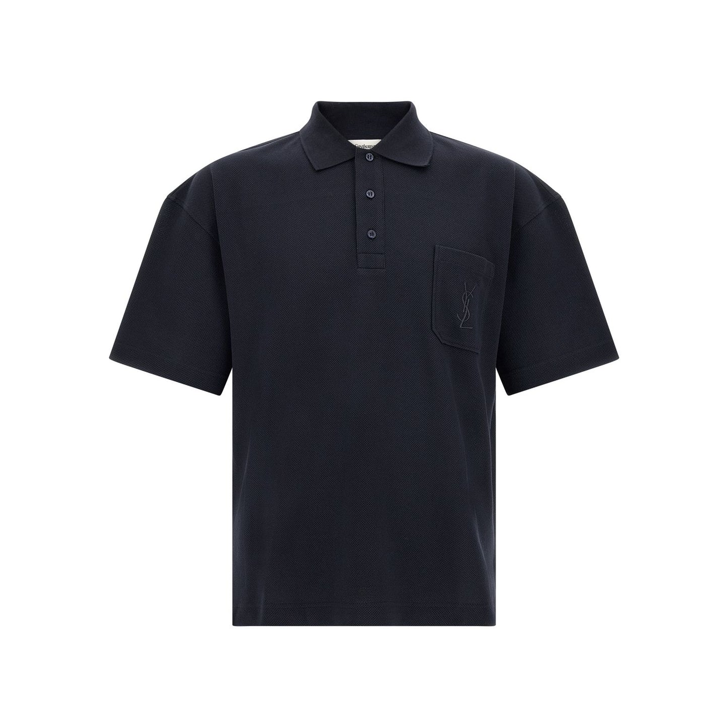 Saint Laurent Blue Cotton Polo Shirt