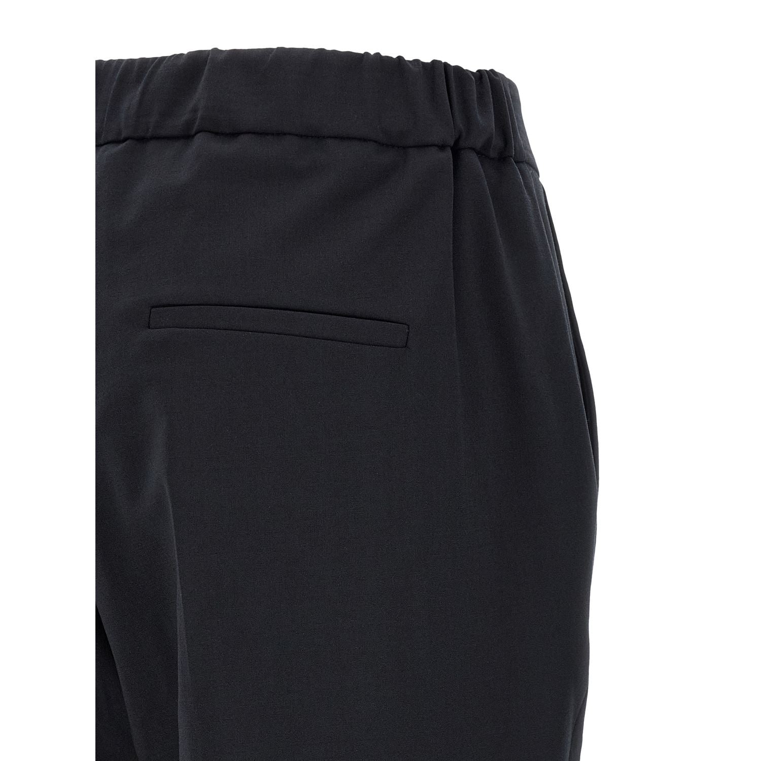 Alberto Biani Black Polyester Cropped Pants
