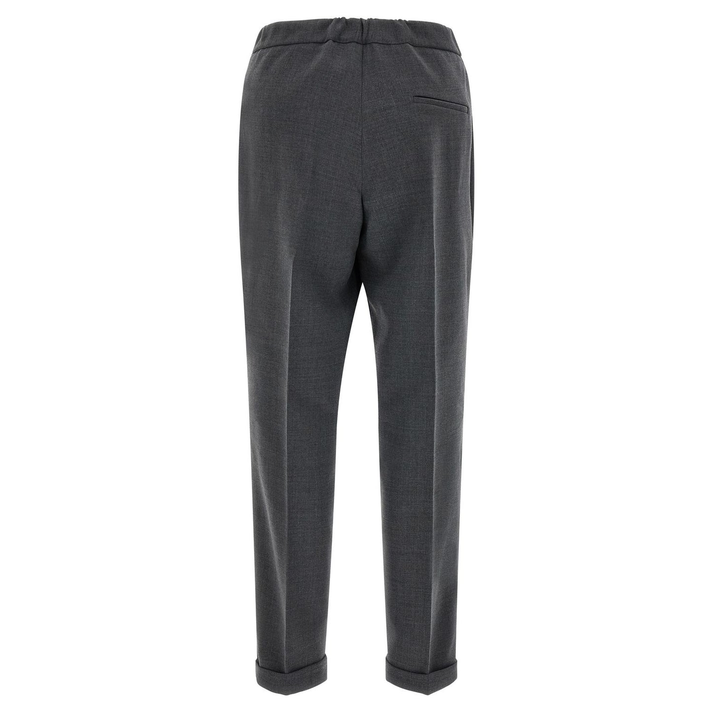 Alberto Biani Gray Polyester Cropped Pants