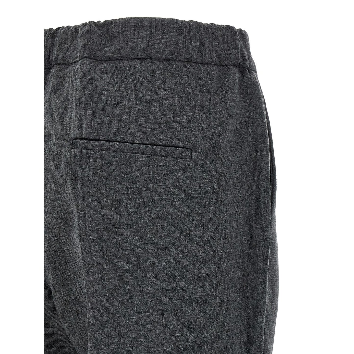 Alberto Biani Gray Polyester Cropped Pants