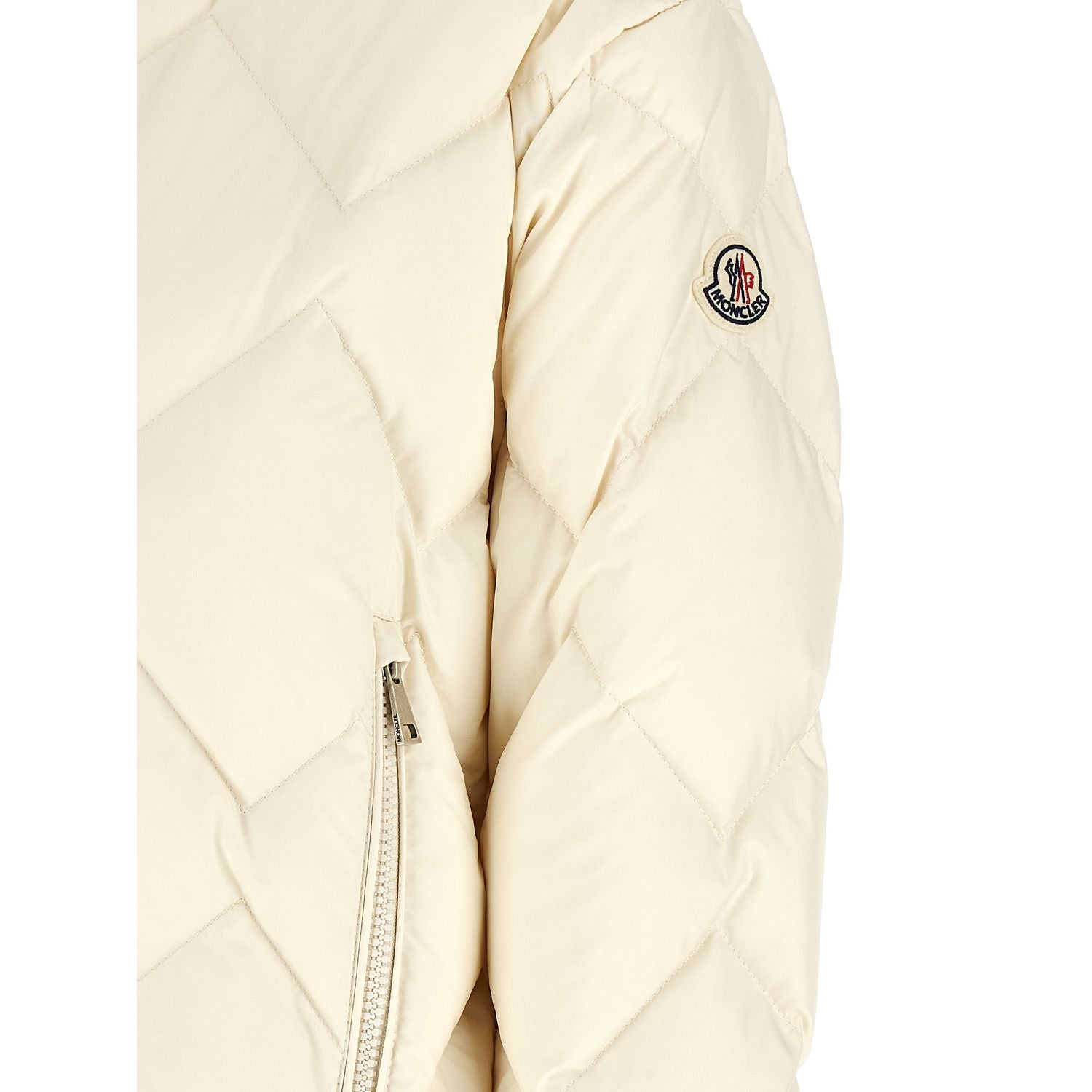 Moncler White Polyester Full-Length Jacket