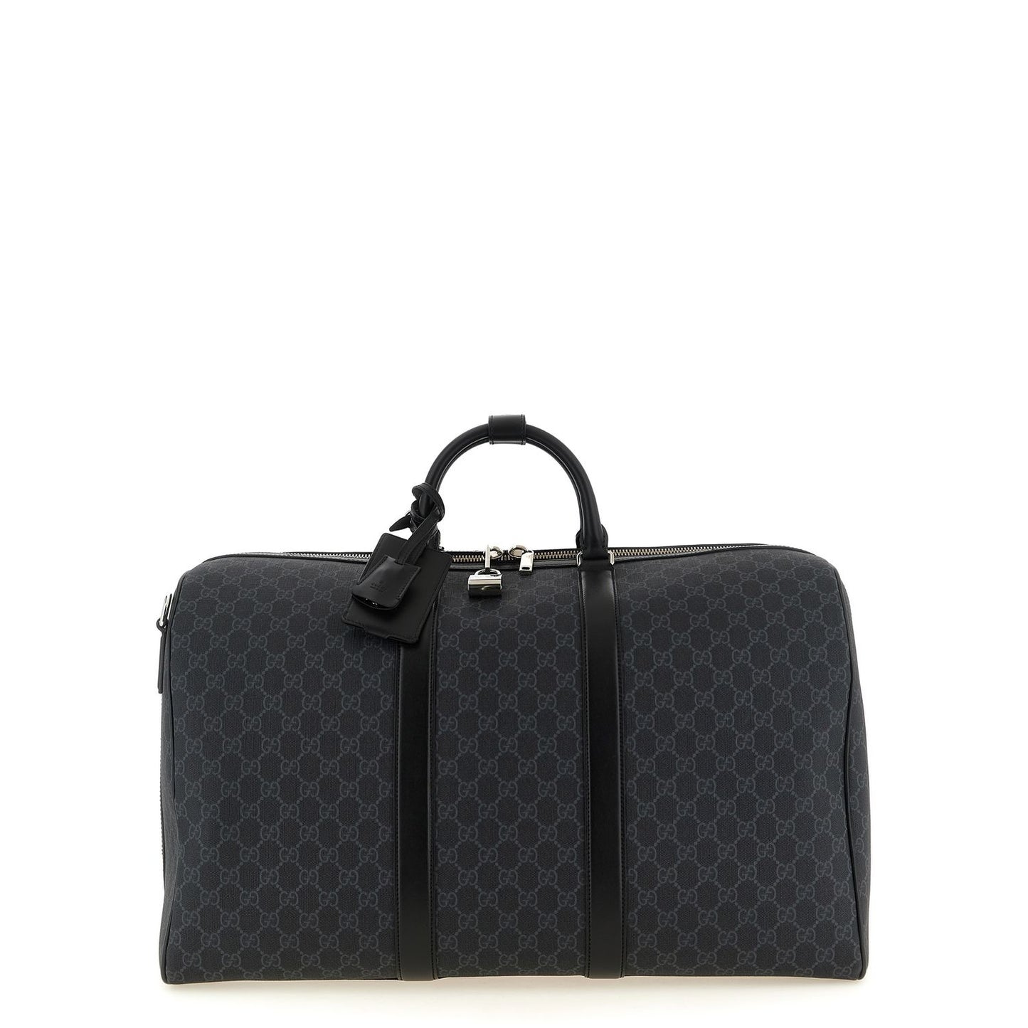 Gucci Black ‘GG Supreme’ Canvas Duffle Bag