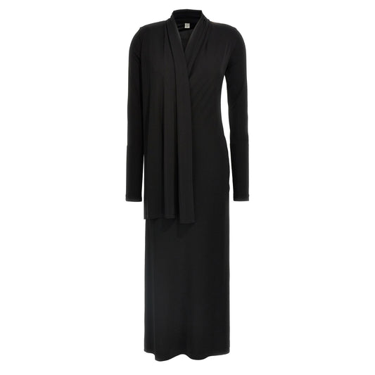 TOTEME Black Viscose Long Dress