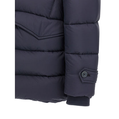 Herno Blue Polyamide Full-Length Jacket