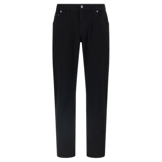 Dolce & Gabbana Black Cotton Slim Fit Jeans