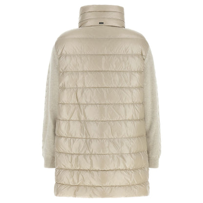 Herno Beige Polyamide Full-Length Jacket
