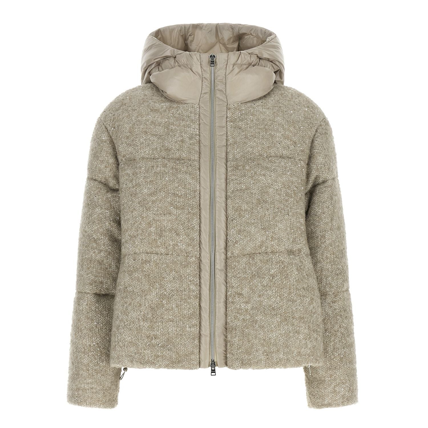 Herno Beige Wool Full-Length Jacket