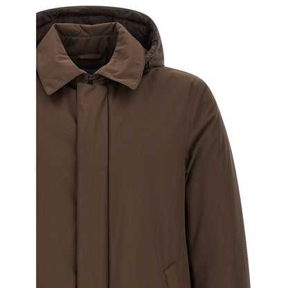 Herno Brown Polyester Parka