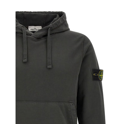 Stone Island Gray Cotton Sweatshirt