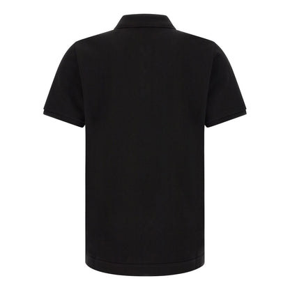 Moncler Black Leather Polo Shirt