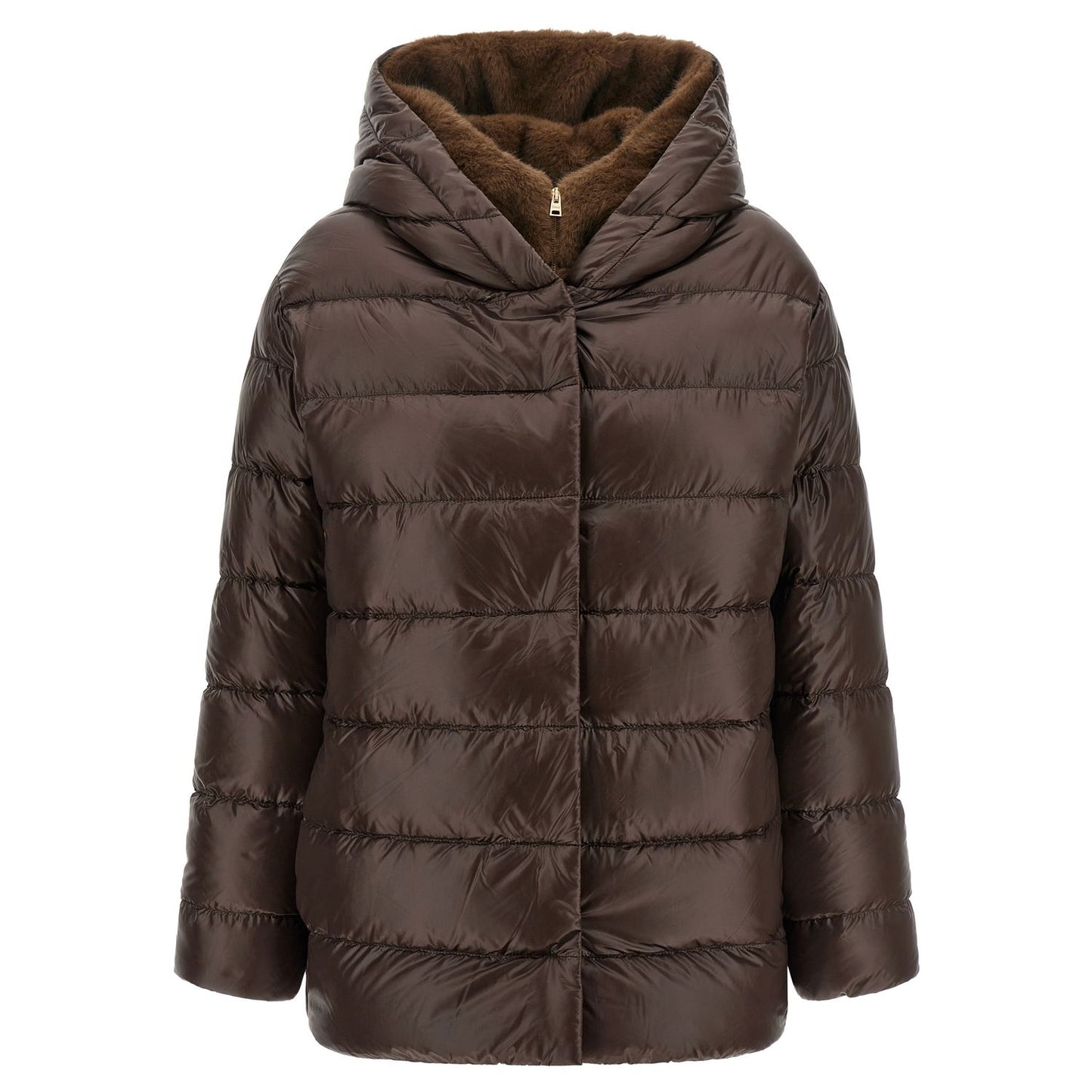 Herno Brown Polyamide Full-Length Jacket