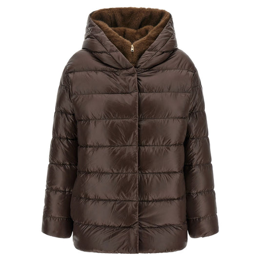 Herno Brown Polyamide Full-Length Jacket