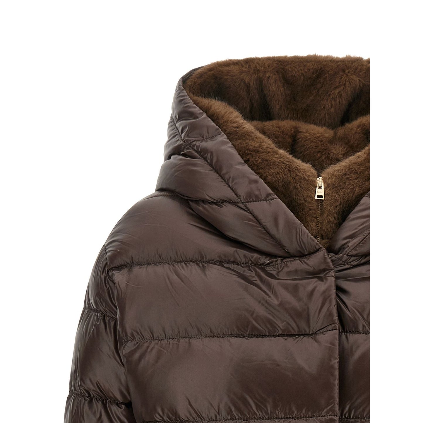 Herno Brown Polyamide Full-Length Jacket