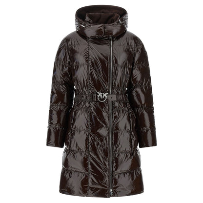 PINKO Brown Polyamide Full-Length Jacket