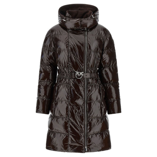 PINKO Brown Polyamide Full-Length Jacket