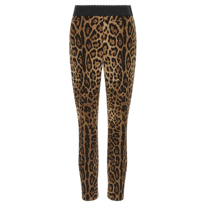 Dolce & Gabbana Brown Viscose Leggings