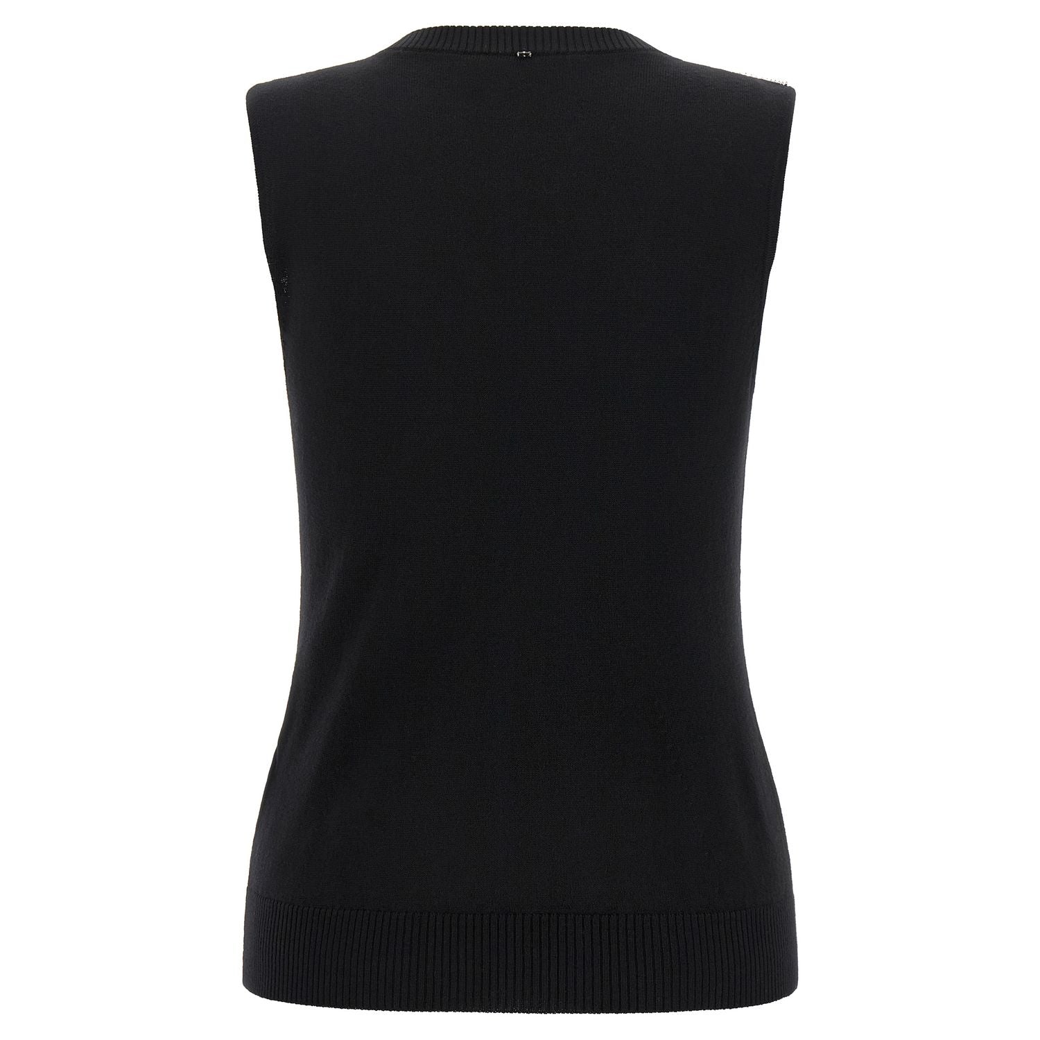 Sportmax Black Virgin Wool Tank Tops