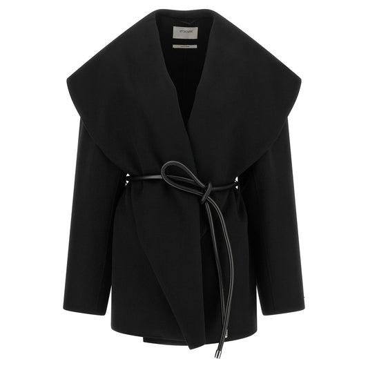 Sportmax Black Wool Coat