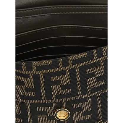 Fendi Brown Polyester Cardholder