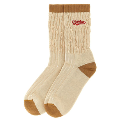 Golden Goose Beige Cotton Socks