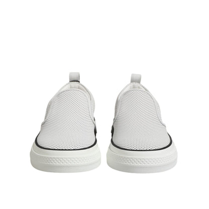 Dolce & Gabbana White Perforated Custom 2.Zero Sneakers Shoes