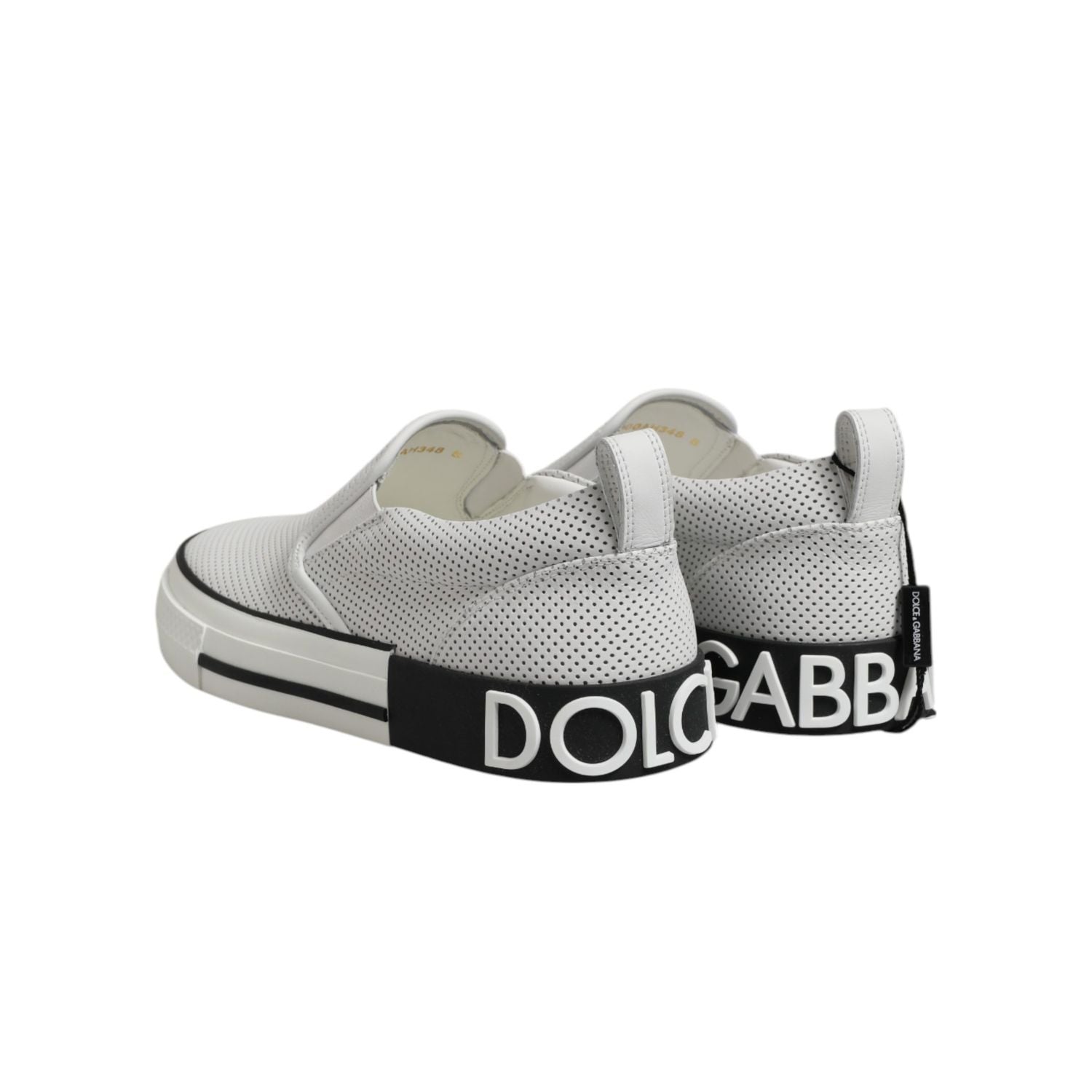 Dolce & Gabbana White Perforated Custom 2.Zero Sneakers Shoes