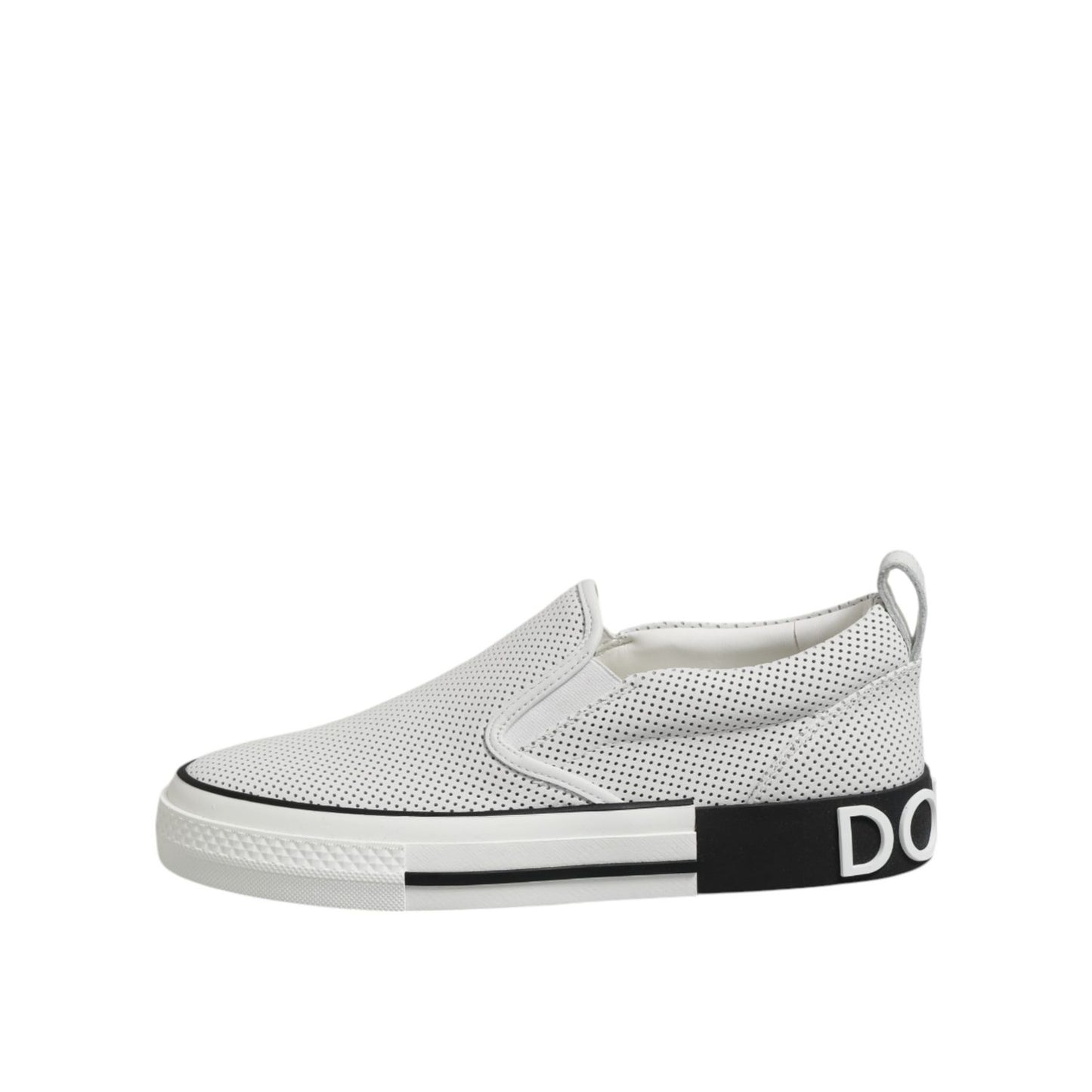 Dolce & Gabbana White Perforated Custom 2.Zero Sneakers Shoes