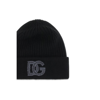 Dolce & Gabbana Black Wool Oves Aries Beanie