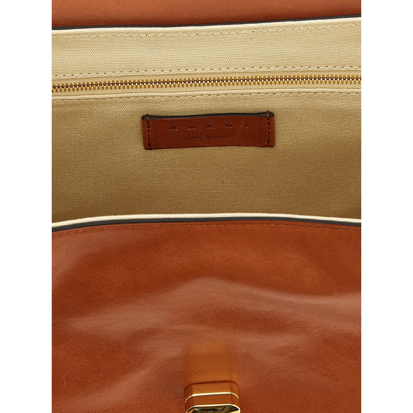 Marni Brown Calfskin Shoulder Bag