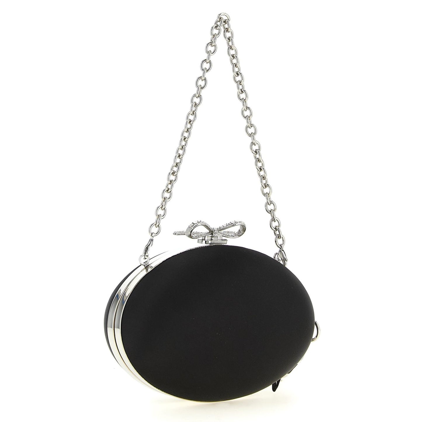 Self-Portrait Black Polyester Clutch Bag