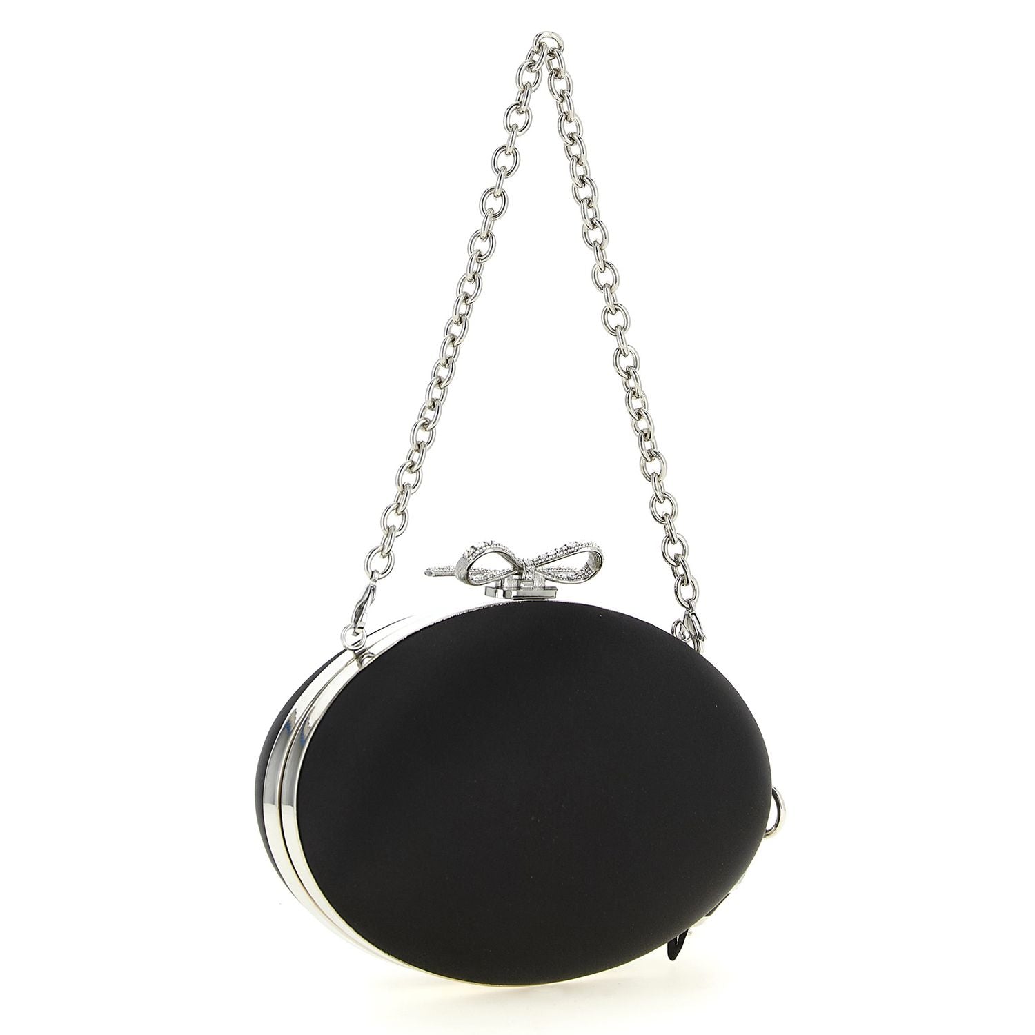 Self-Portrait Black Polyester Clutch Bag