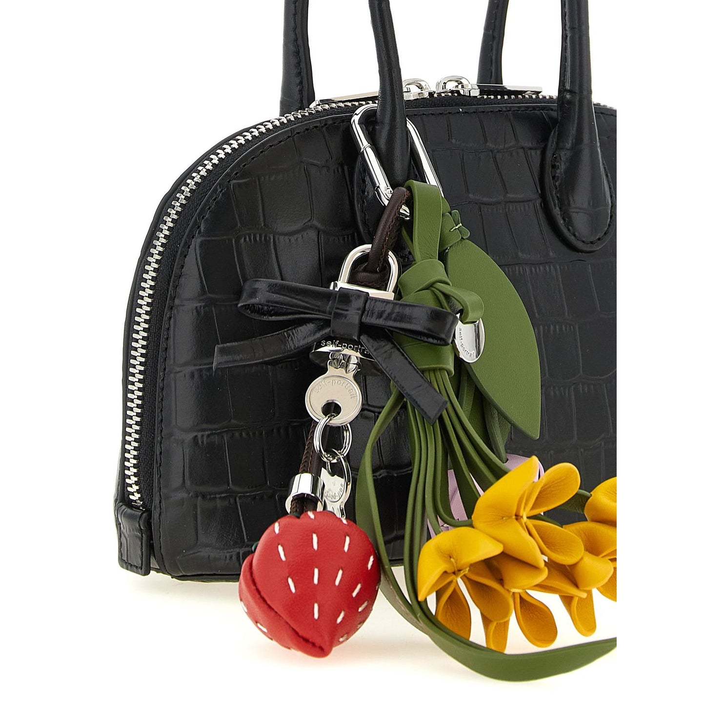 Self-Portrait Black Cowhide Handbag