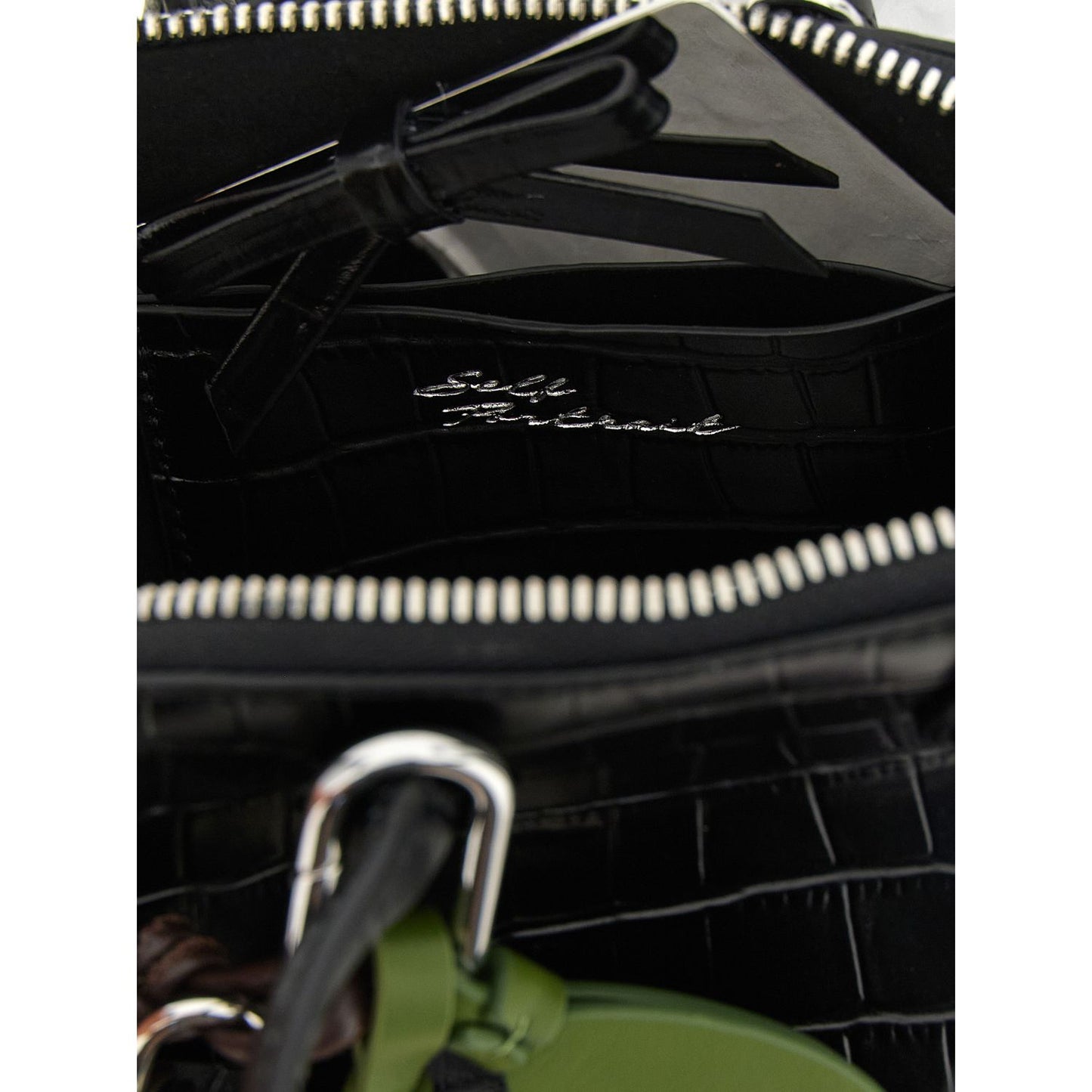 Self-Portrait Black Cowhide Handbag